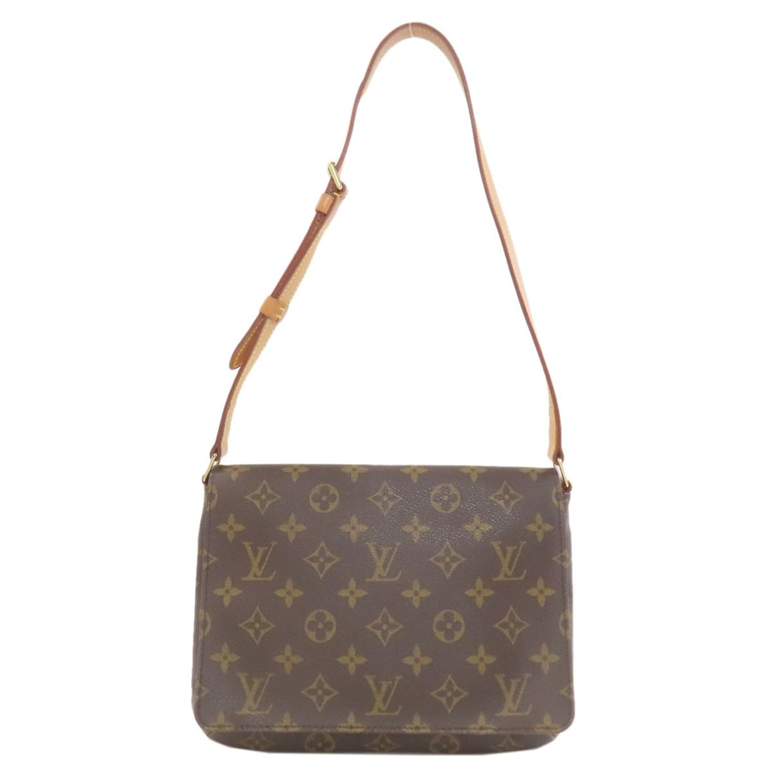 M51257 Muset Tango Shoulder Bag Canvas Monogram Louis Vuitton: M51257 Muset Tango Shoulder Bag Canvas Monogram Louis Vuitton Brown Monogram Canvas Louis Vuitton Shoulder Bag with a signature. This classic shoulder bag features a timeless design and iconic