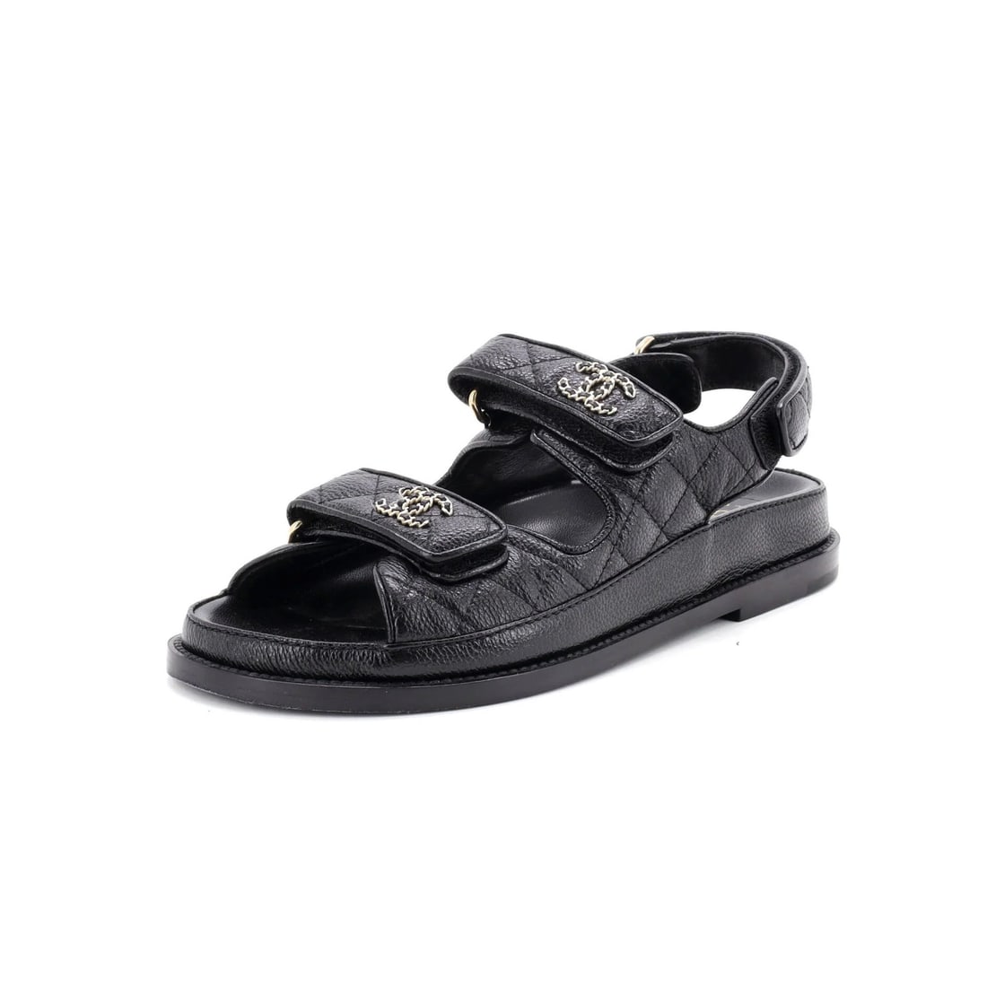 Chanel Women's Dad Sandals Quilted Leather (1 of 6)