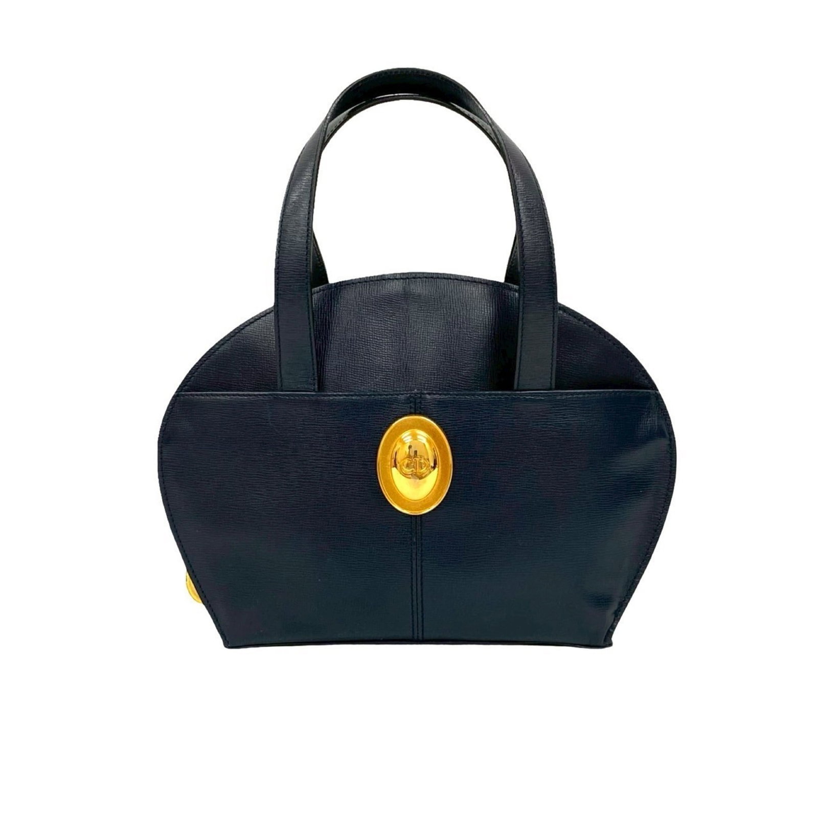 Boston Handbag Leather Tote Dior Christian: Boston Handbag Leather Tote Dior Christian This navy leather Boston tote bag from Christian Dior features a classic design with clean lines and a timeless silhouette. Made from high-quality leather,