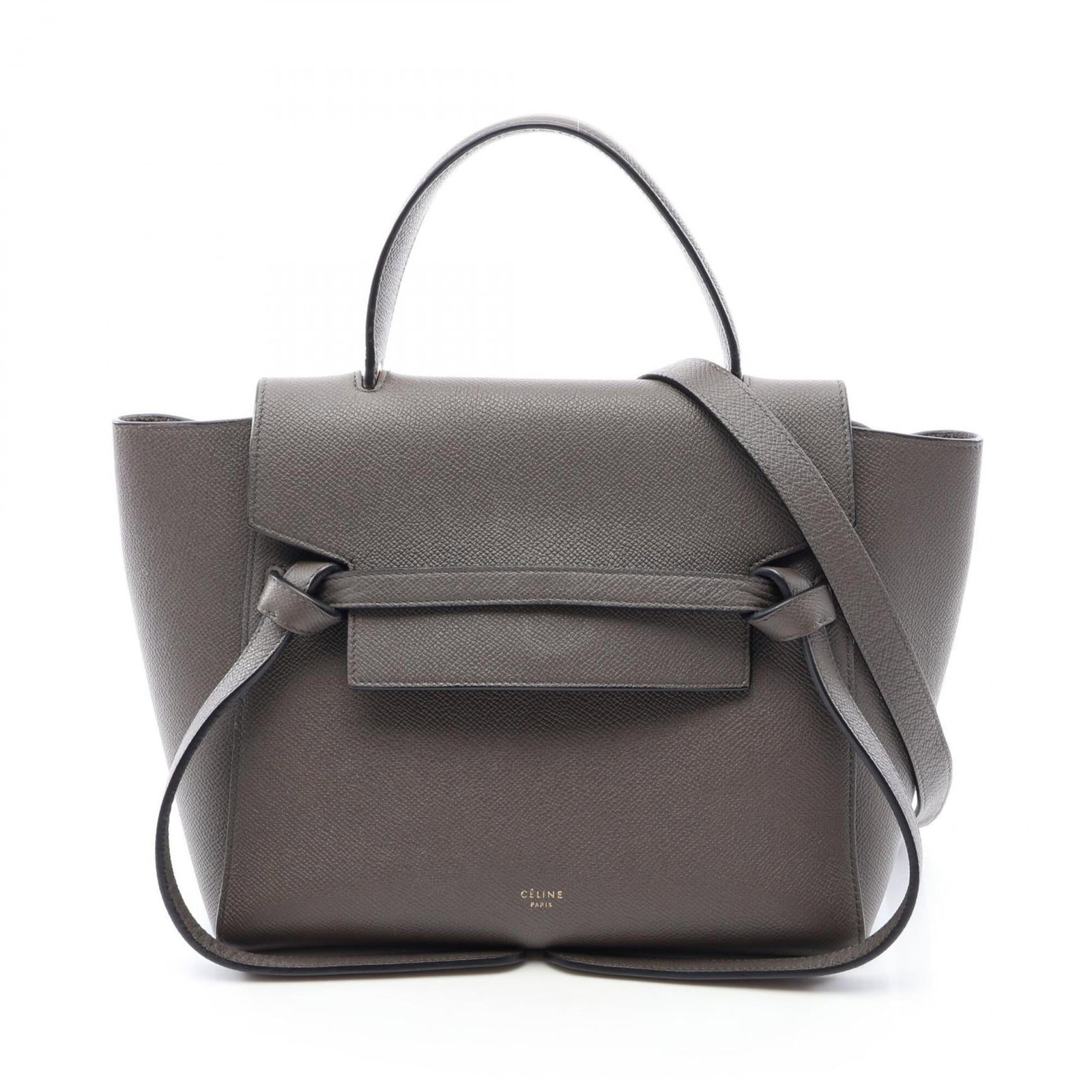 Celine Handbag Leather: Celine Handbag Leather Gray Celine MPN 189153 handbag features a sleek design with a leather material, measuring 21cm x 24cm x 13cm. The bag's compact size makes it a stylish accessory for everyday