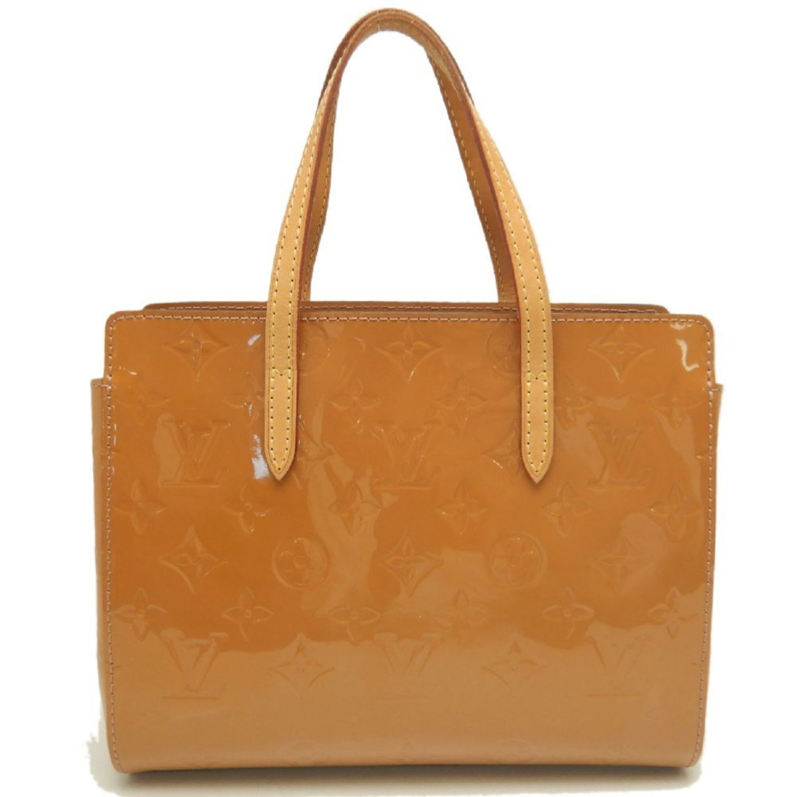 Vuitton Handbag Monogram Vernis Louis: Vuitton Handbag Monogram Vernis Louis Monogram Vernis Louis Vuitton Handbag. This handbag features Louis Vuitton's iconic Monogram Vernis design in rose velours, with gold hardware. Measuring 18.5cm