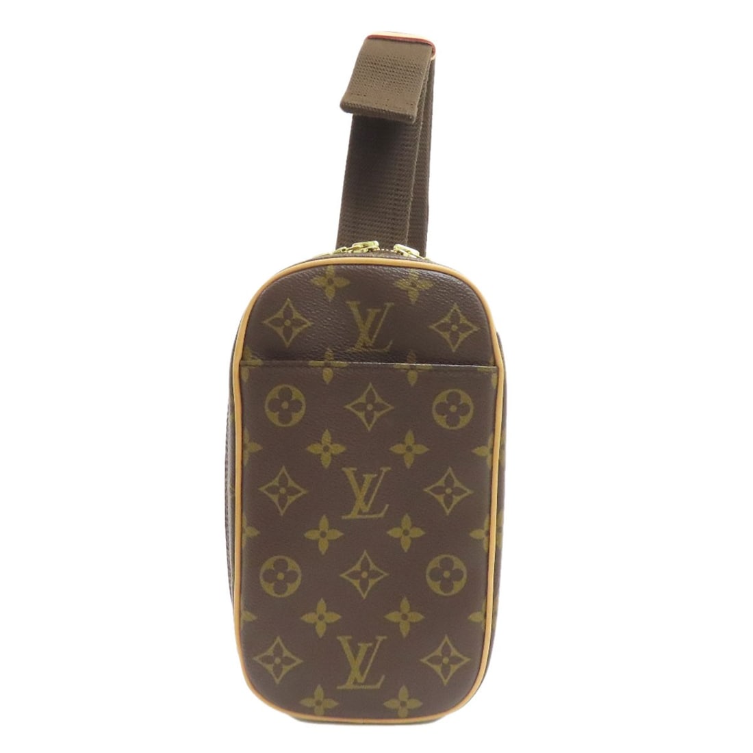 Body Bag Monogram Canvas Louis Vuitton M51870 Pochette Gange: Body Bag Monogram Canvas Louis Vuitton M51870 Pochette Gange Brown Monogram Canvas Body Bag with Louis Vuitton M51870 Pochette Gange Style. This body bag features a signature and is made from
