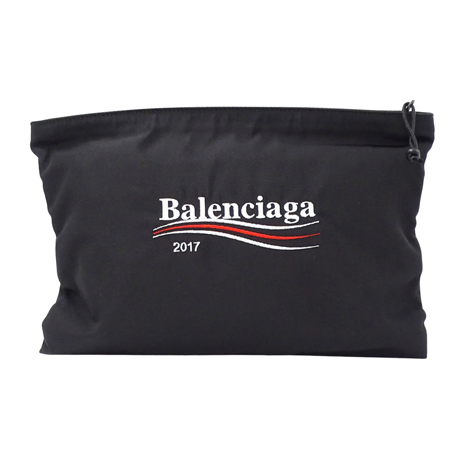 Nylon Clutch Bag Handbag Pouch Balenciaga: Nylon Clutch Bag Handbag Pouch Balenciaga Black Balenciaga Nylon Clutch Bag measures 22.5cm x 32.5cm x 3cm, featuring a sleek and modern design. Made from high-quality nylon, this clutch bag is a styl