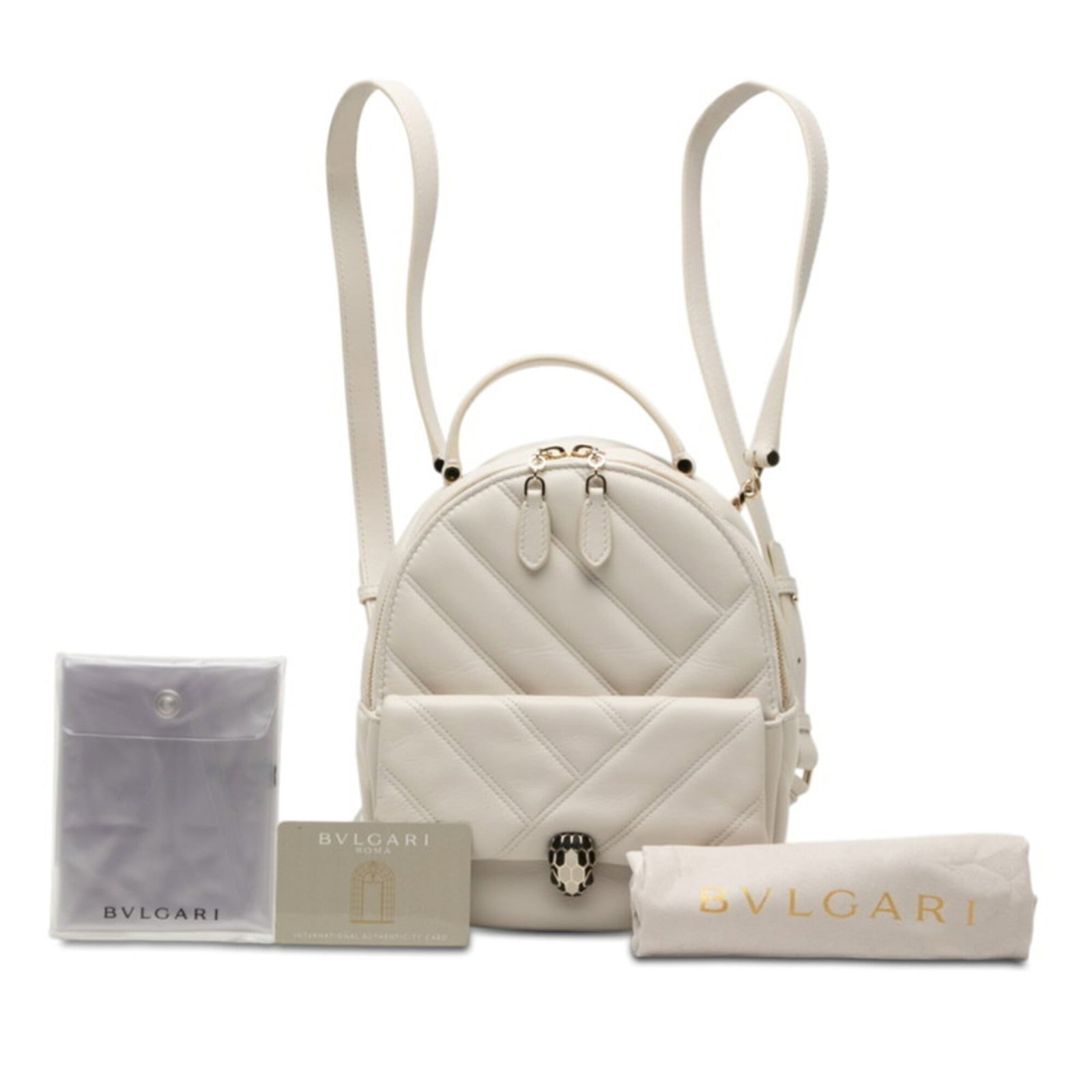 Leather Backpack Bvlgari - 6