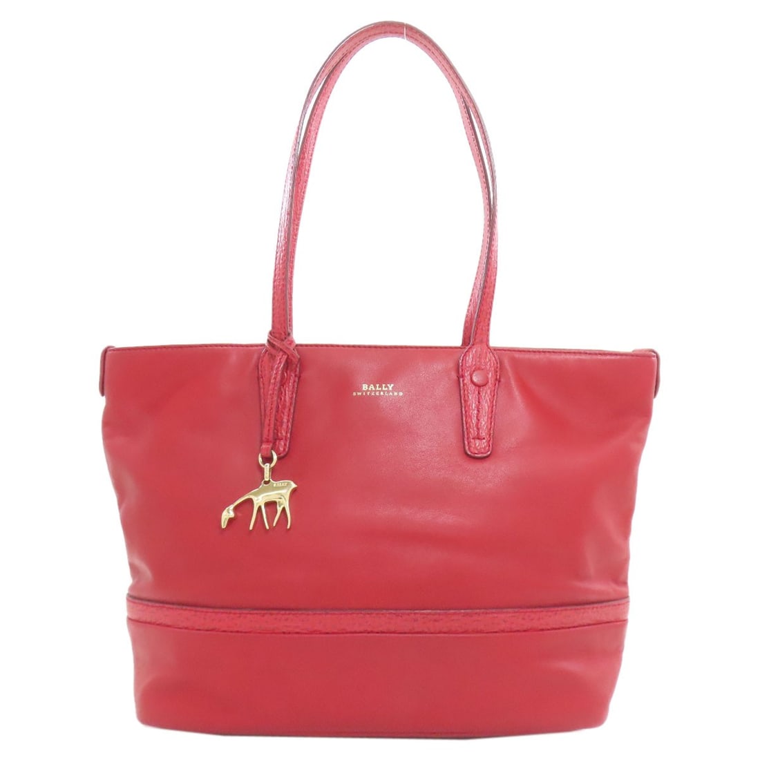 Logo Tote Bag Leather: Logo Tote Bag Leather Red leather tote bag with a bold, eye-catching color. Made from high-quality leather, this stylish tote bag is a great accessory for everyday use. Its classic design makes it a