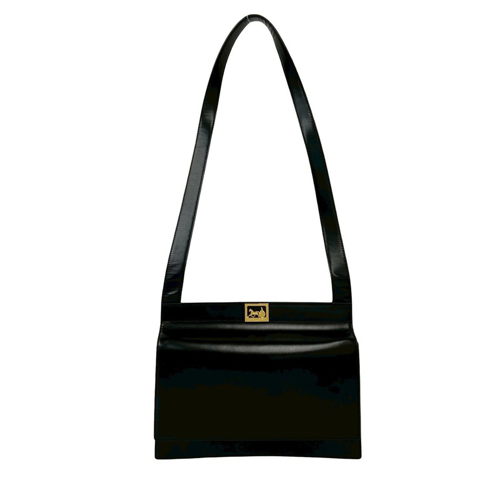 Shoulder Bag Leather Celine: Shoulder Bag Leather Celine Black Calfskin Leather Shoulder Bag from Celine, measuring 19cm x 25.5cm x 6cm. This structured shoulder bag features premium leather construction, with a sleek and modern