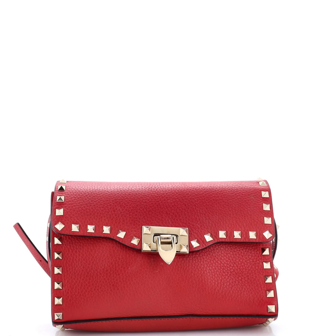 Valentino Garavani Rockstud Flip Lock Flap Bag Leather Medium (1 of 8)