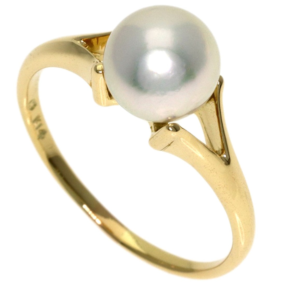 K14 Yellow Gold Pearl Ring Mikimoto: K14 Yellow Gold Pearl Ring Mikimoto K14 Yellow Gold Pearl Ring Mikimoto features a stunning pearl set in K14 yellow gold, adding a touch of elegance to any outfit. This beautiful ring boasts a
