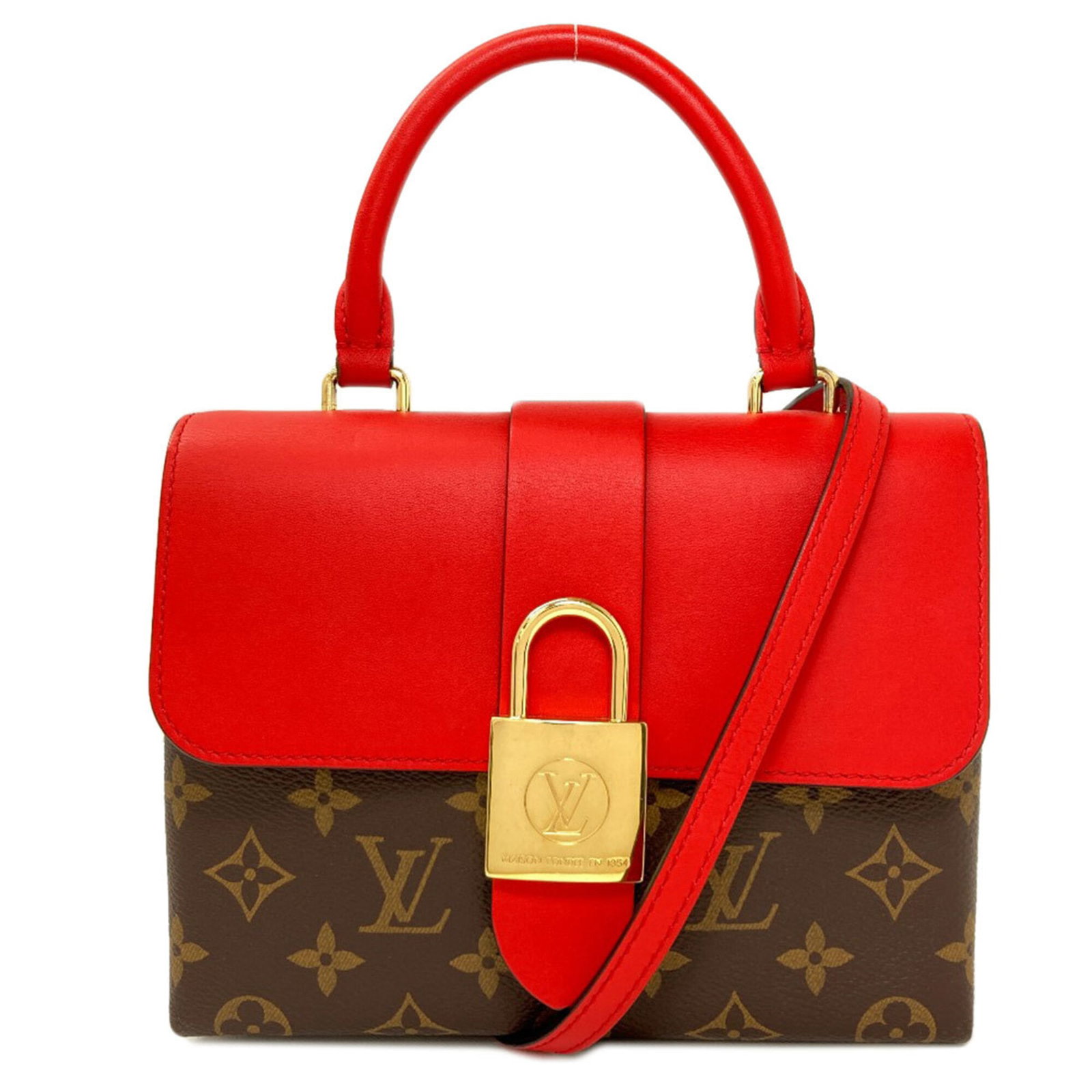 Louis Vuitton Monogram Handbag: Louis Vuitton Monogram Handbag Monogram pattern in Coquelicots, a classic Louis Vuitton design, adorns this stylish handbag. Measuring 15cm x 20cm x 7cm, it features a timeless combination of form and