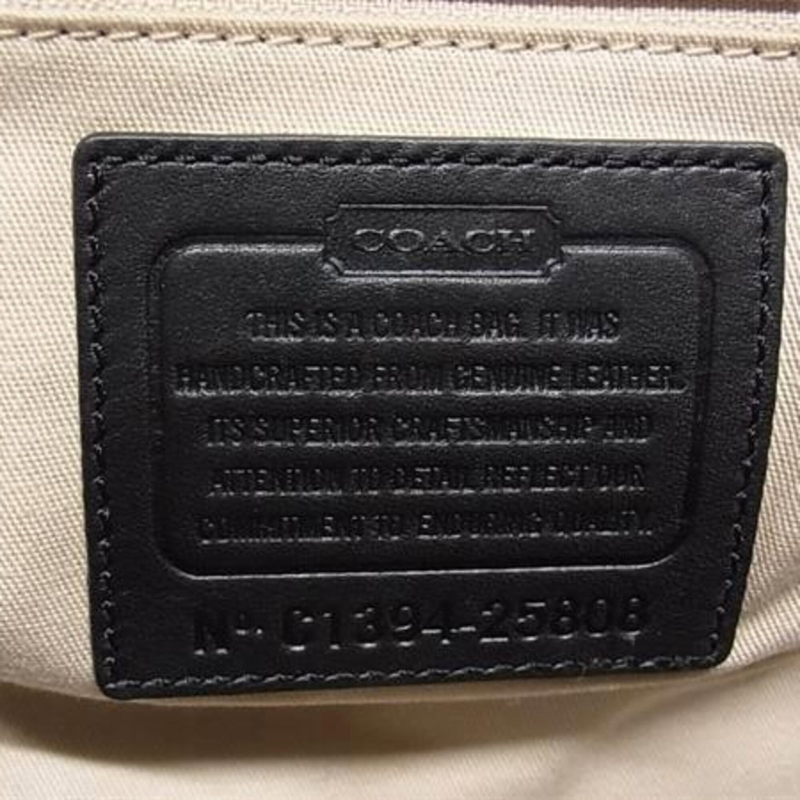 Handbag Leather Coach - 6