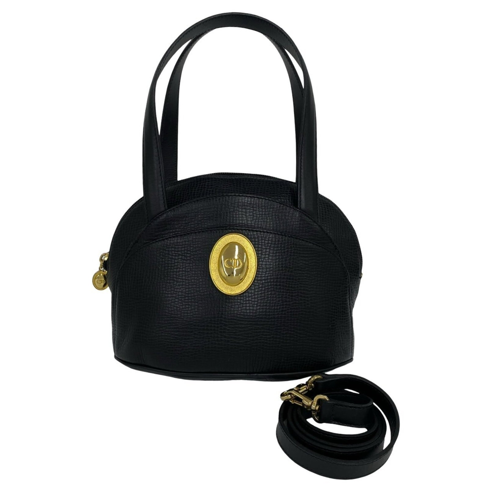 Handbag Christian Dior Leather Shoulder: Handbag Christian Dior Leather Shoulder Item Specifics: Brand: Christian Dior Type: Handbag, Shoulder bag Material: Leather Color: Black Gender: Women Size (HxWxD): 18cm x 22cm x 11.5cm / 7.08'' x