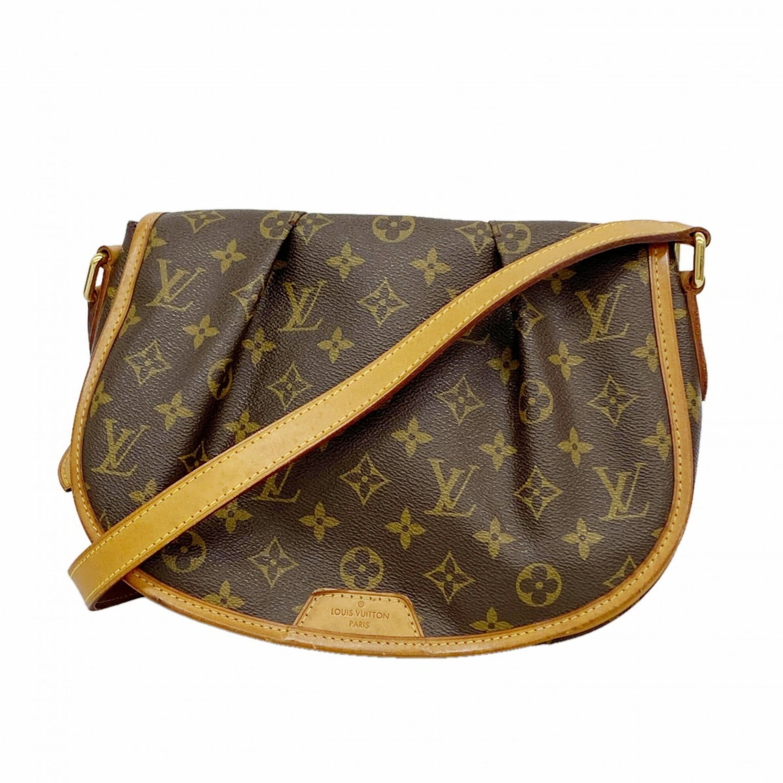 Shoulder Bag by Louis Vuitton: Shoulder Bag by Louis Vuitton Brown Louis Vuitton shoulder bag with dimensions 21.5cm x 28.5cm x 9cm. This bag features a classic design with a signature monogram pattern. The brown color adds a
