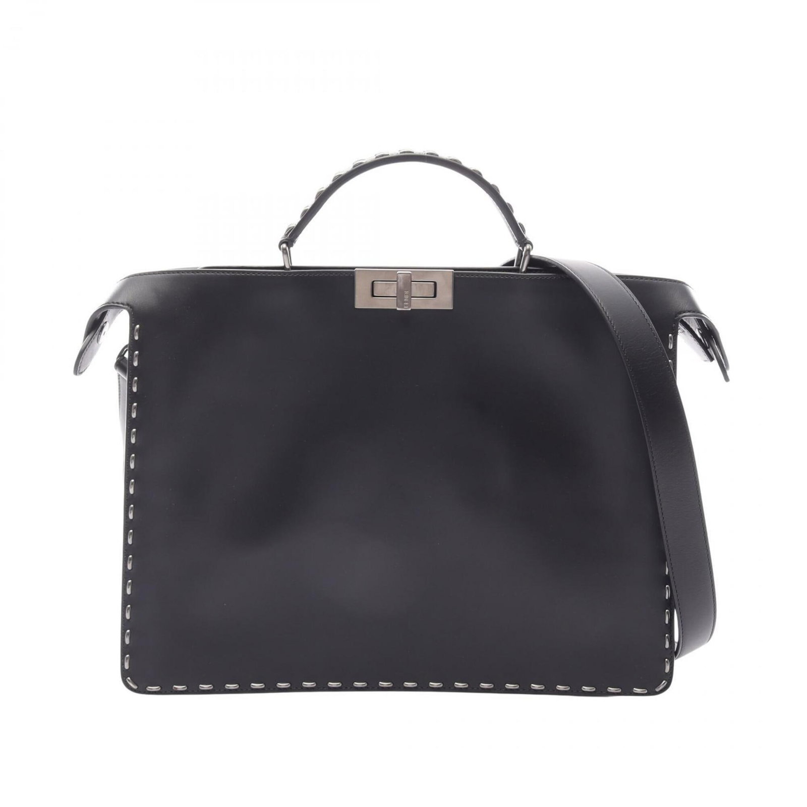 Handbag Leather Fendi: Handbag Leather Fendi Black Fendi leather handbag with dimensions 30cm x 38cm x 11.81'' x 14.96''. Made from high-quality leather, this stylish accessory bears a signature. Item Specifics: Brand: Fend