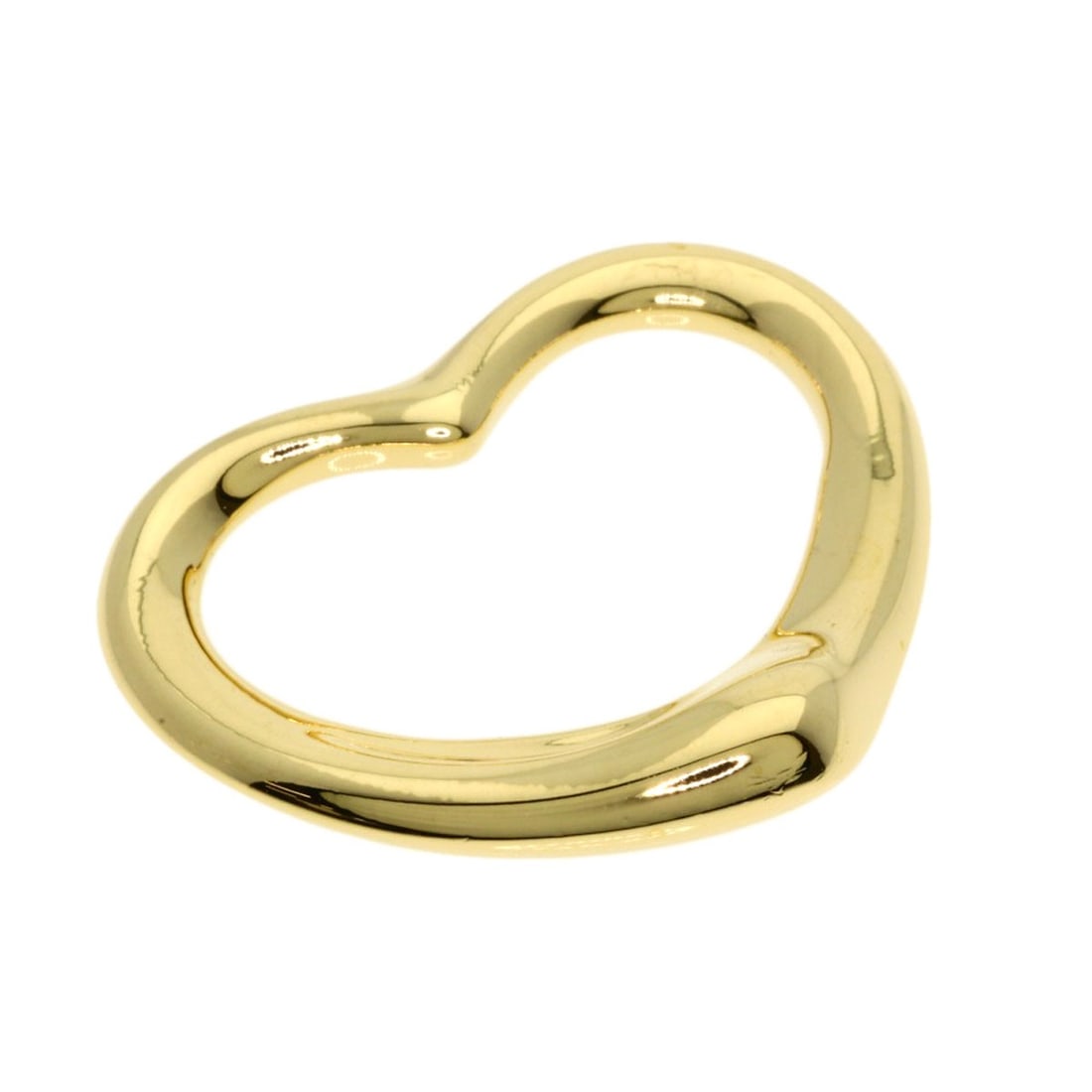 Yellow Gold Pendant K18 Open Heart Tiffany&Co: Yellow Gold Pendant K18 Open Heart Tiffany&Co K18 Yellow Gold Pendant with Open Heart Design, a stunning piece from Tiffany&Co. This pendant showcases a bold open heart design crafted from 18k K18