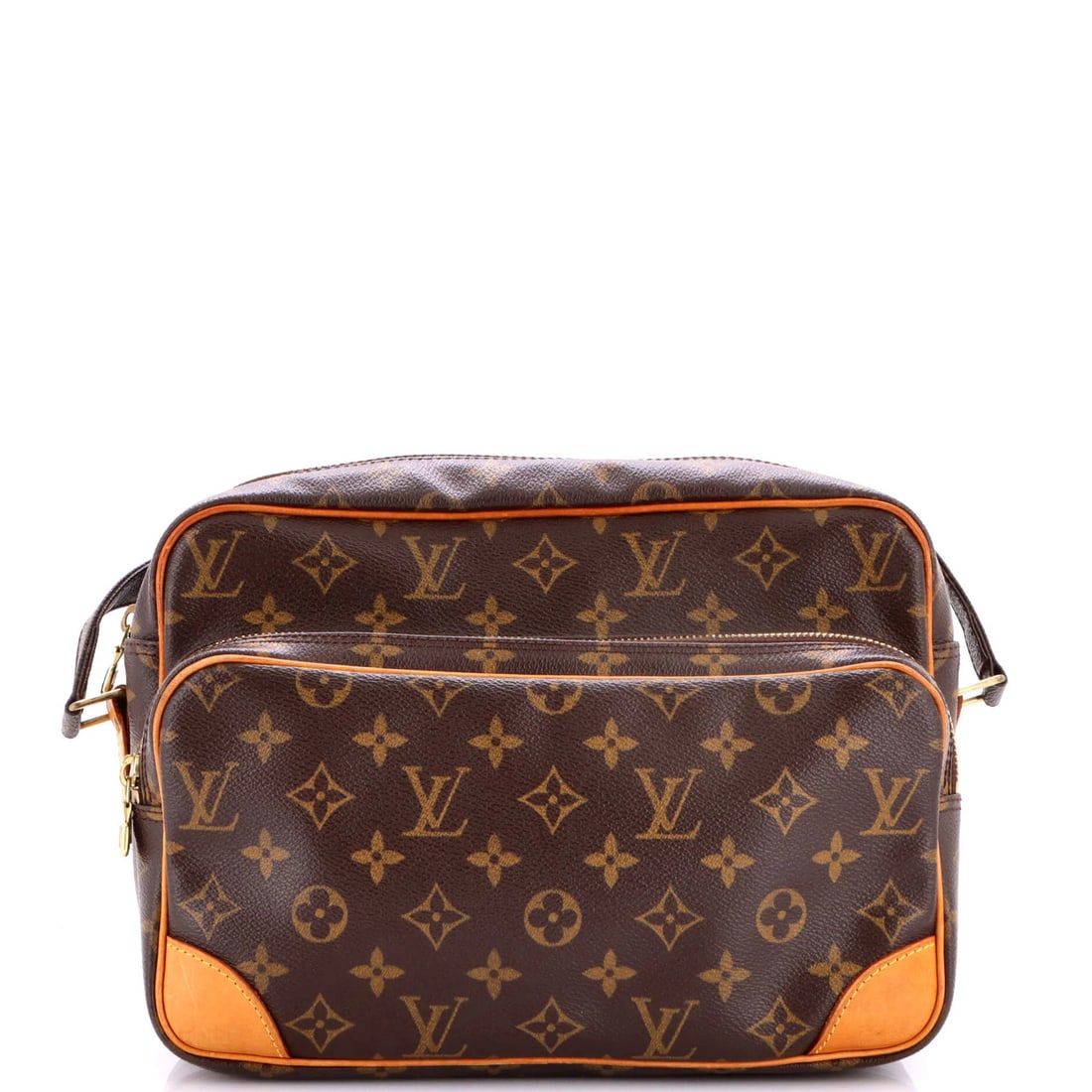 Nil Messenger Bag Monogram Canvas Louis Vuitton 28: Nil Messenger Bag Monogram Canvas Louis Vuitton 28 Canvas Coated Louis Vuitton 28 Messenger Bag with Brown Monogram Canvas Exterior and Brown Leather Interior. This Nil Messenger Bag features a classi