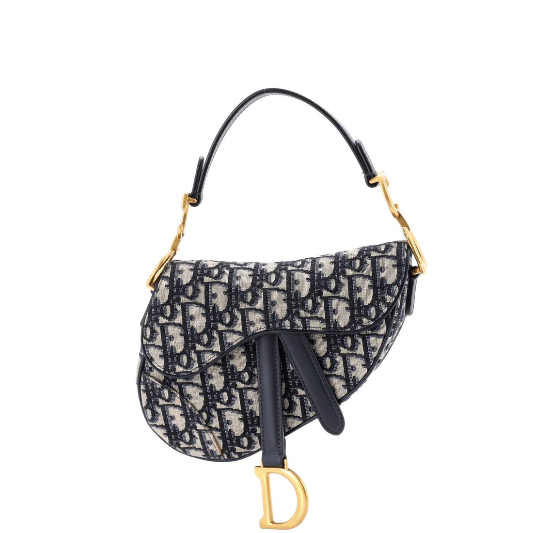 Canvas Oblique Christian Dior Saddle Mini: Canvas Oblique Christian Dior Saddle Mini Canvas Oblique Christian Dior Saddle Mini - A stylish and compact shoulder bag with a signature blue canvas exterior, featuring a classic oblique design and a