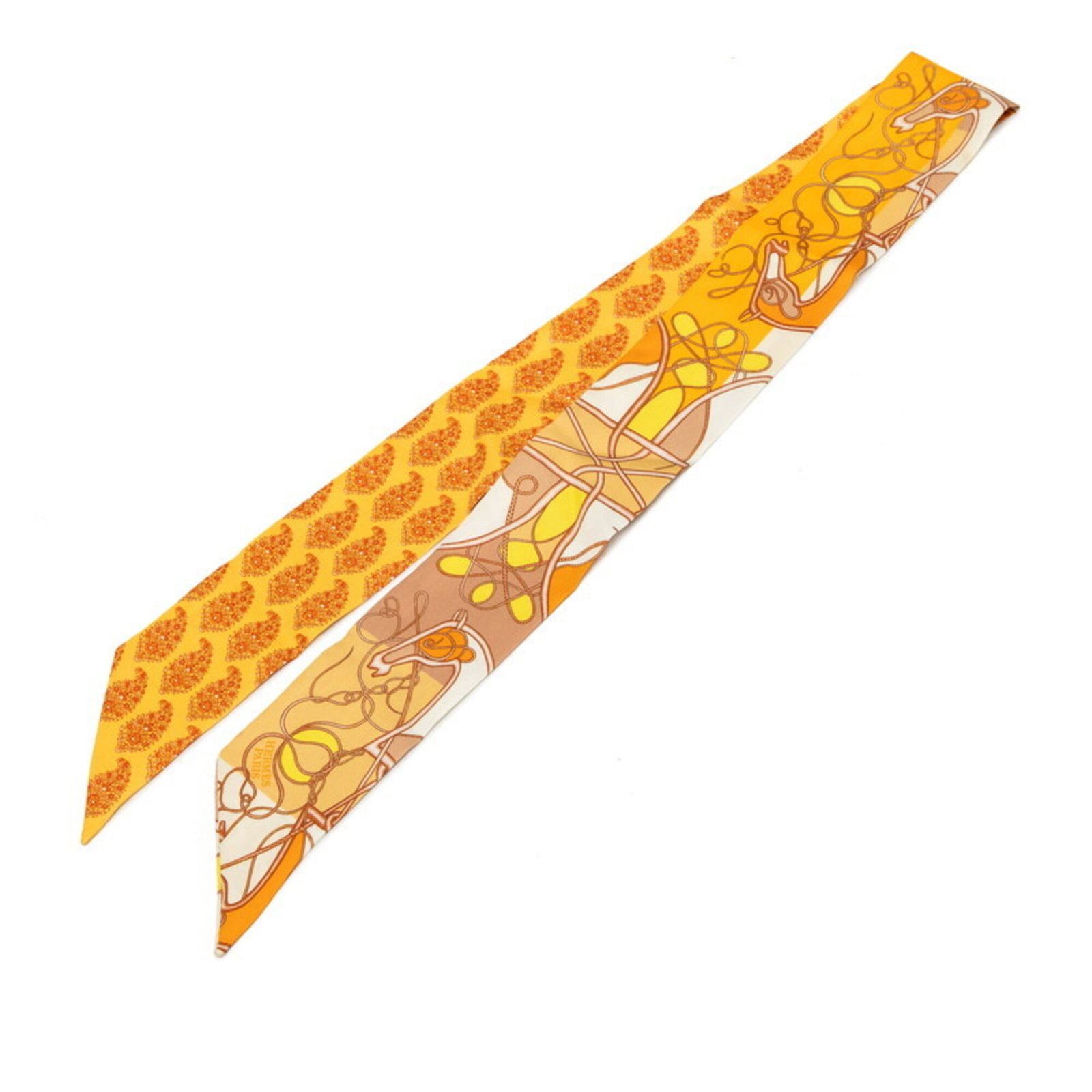 Silk Hermes Scarf: Silk Hermes Scarf Silk from high-quality materials, this 85cm x 5cm orange scarf is a vibrant addition to any wardrobe. Made from silk, it boasts a compact size and a pop of color that can add a touch