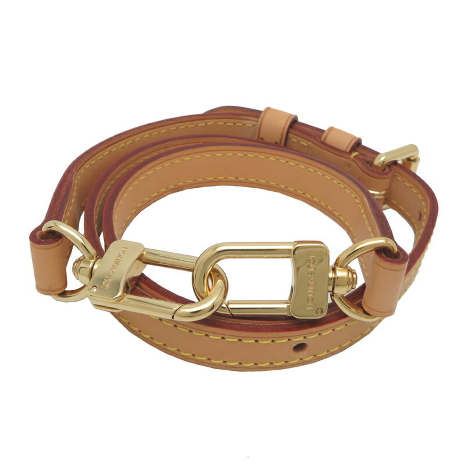 Leather Strap Louis Vuitton: Leather Strap Louis Vuitton Beige leather strap from Louis Vuitton, measuring 86cm x 1.5cm. Made from high-quality leather, this strap is a classic accessory for those who appreciate timeless design.