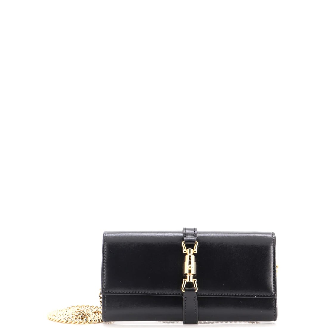 Chain Leather Wallet Continental 1961 Gucci Jackie: Chain Leather Wallet Continental 1961 Gucci Jackie Chain Leather Wallet Continental 1961 Gucci JackieThis iconic 1961 Gucci Continental Chain Leather Wallet features a sleek black exterior with a