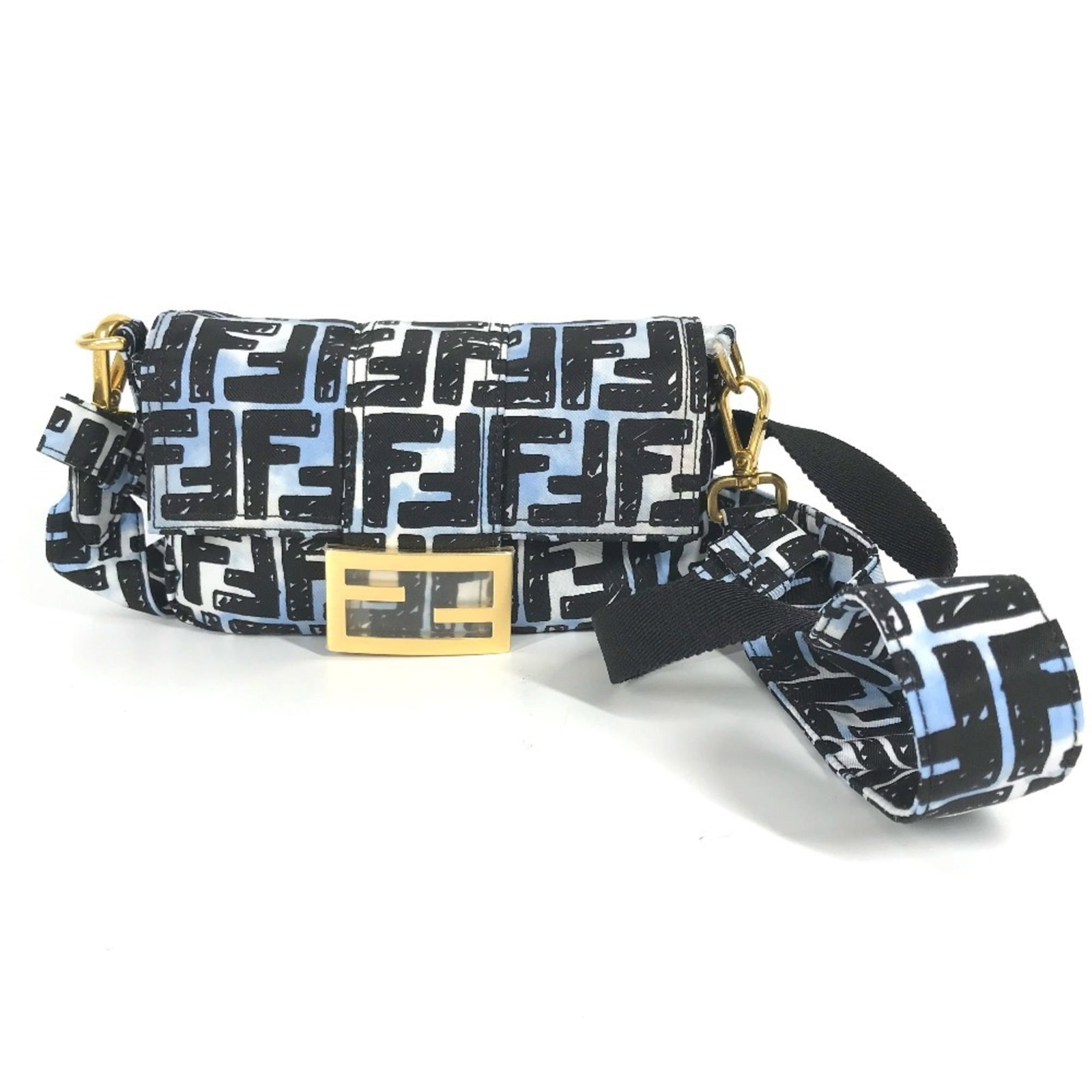 Nylon Fendi Bag Pochette Bag Baguette Shoulder Bag: Nylon Fendi Bag Pochette Bag Baguette Shoulder Bag This Nylon Fendi Bag Pochette Bag Baguette Shoulder Bag is a versatile and stylish accessory made from high-quality nylon material. Measuring 12cm x 