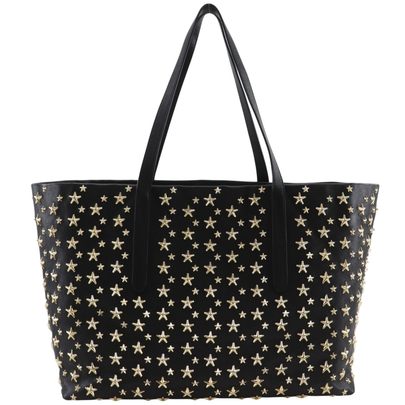 Tote Bag Leather Jimmy Choo: Tote Bag Leather Jimmy Choo Tote bag made from high-quality leather, featuring a classic design with a signature on the exterior. The bag measures 28cm x 38cm x 17cm and weighs 830g, making it a