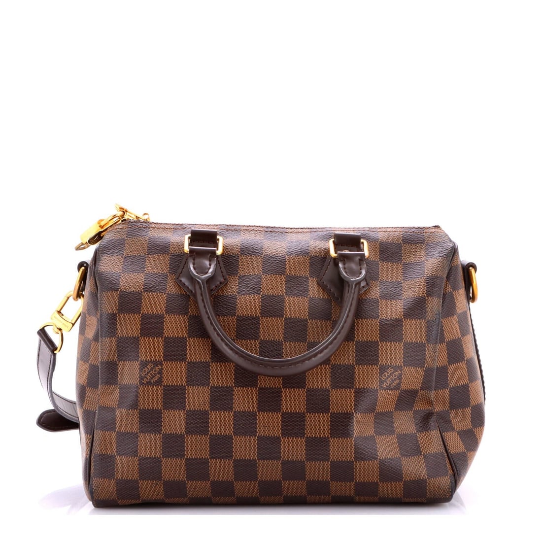 Vuitton Speedy Louis Damier Bandouliere 25: Vuitton Speedy Louis Damier Bandouliere 25 The Louis Vuitton Speedy Louis Damier Bandouliere 25 is a classic brown canvas satchel with a timeless design, featuring a Damier 25 pattern on the exterior.