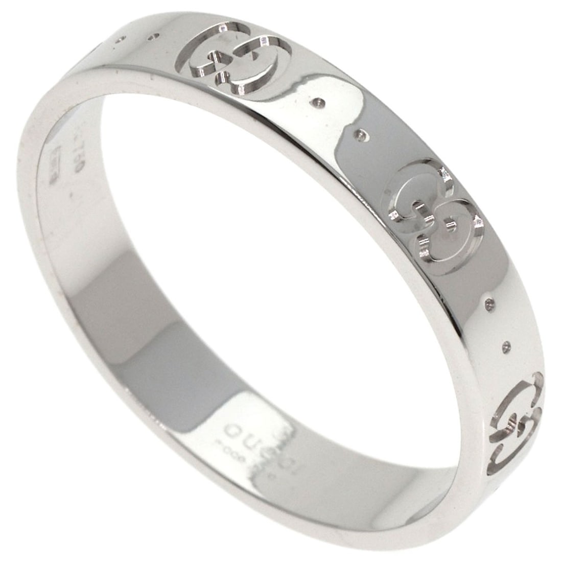 Gucci Icon White Gold K18 Ring 21: Gucci Icon White Gold K18 Ring 21 K18 White Gold K18 Ring 21 is a sleek and modern ring featuring a silver metal exterior with a K18 white gold construction. This ring boasts a unique 21 setting,