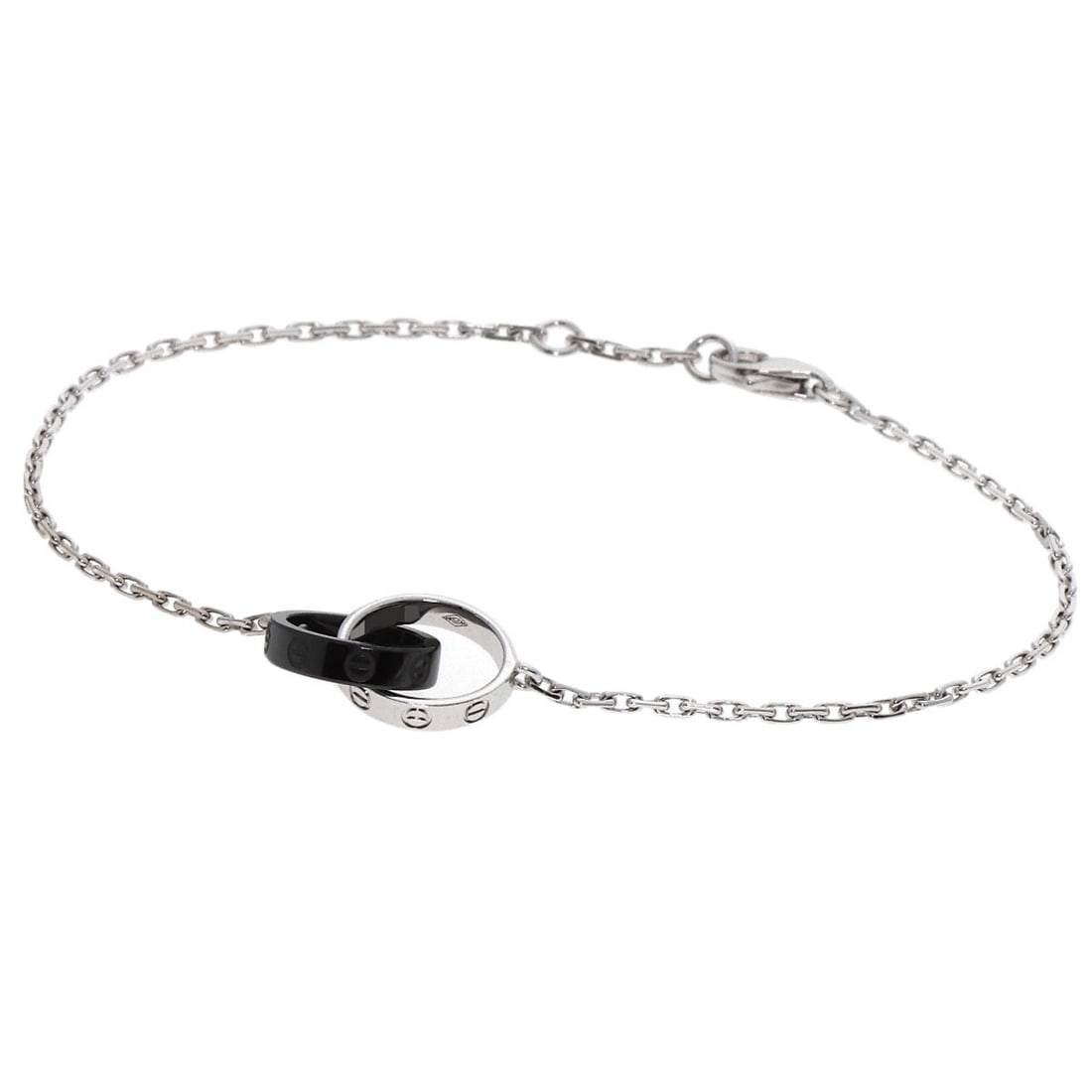 Ceramic Cartier Baby White Gold Love K18 Bracelet: Ceramic Cartier Baby White Gold Love K18 Bracelet K18 White Gold Cartier Baby Love Bracelet in Silver. This Cartier Baby Love bracelet is crafted from K18 White Gold, a rare and premium metal. The sle