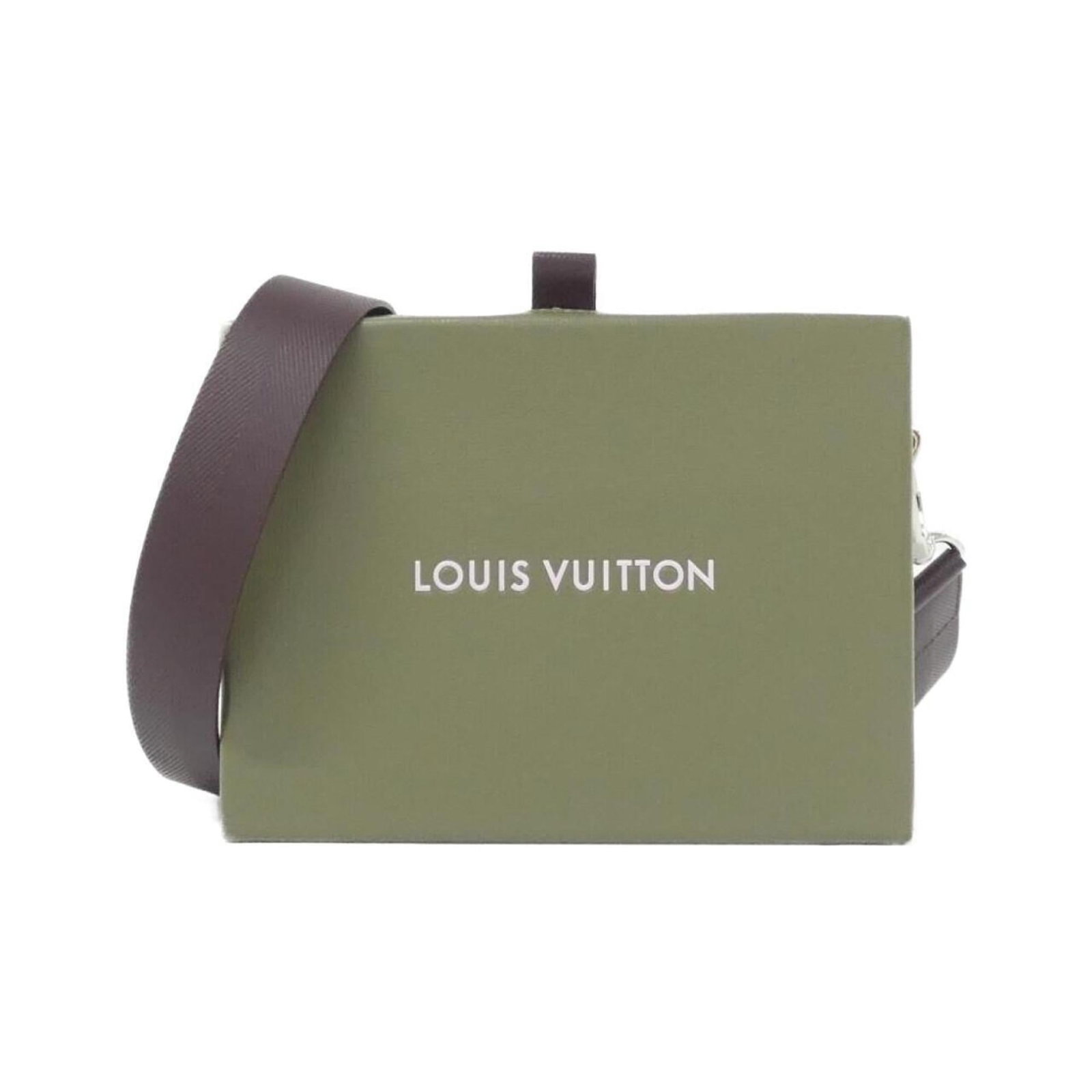 Handbag Leather Louis Vuitton: Handbag Leather Louis Vuitton This Louis Vuitton handbag features a classic khaki color and durable calf leather construction, with silver hardware adding a touch of elegance. The bag comes with a