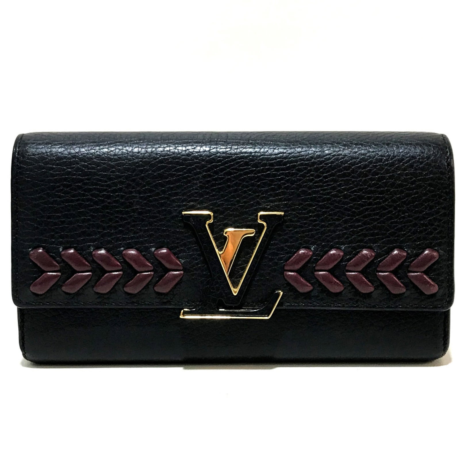Louis Vuitton Wallet (Bi-Fold) Leather: Louis Vuitton Wallet (Bi-Fold) Leather Item Specifics: Brand: Louis Vuitton Model: M62076 Type: Wallet (bi-fold) Material: Leather Color: Black Gender: Women Size: W20cmxH10.3cm/W7.9xH4.1inch Product