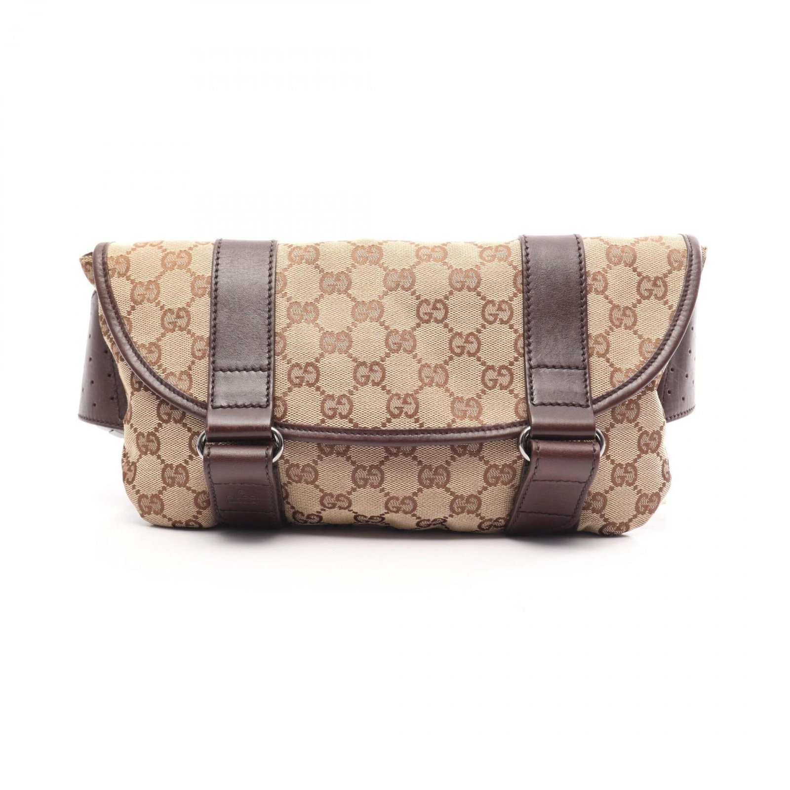 Canvas Leather Handbag Fanny Pack Gucci: Canvas Leather Handbag Fanny Pack Gucci Canvas Leather Handbag Fanny Pack Gucci bears a signature. Made from GG canvas and leather, this beige and brown fanny pack measures 17cm x 27cm x 2cm. The