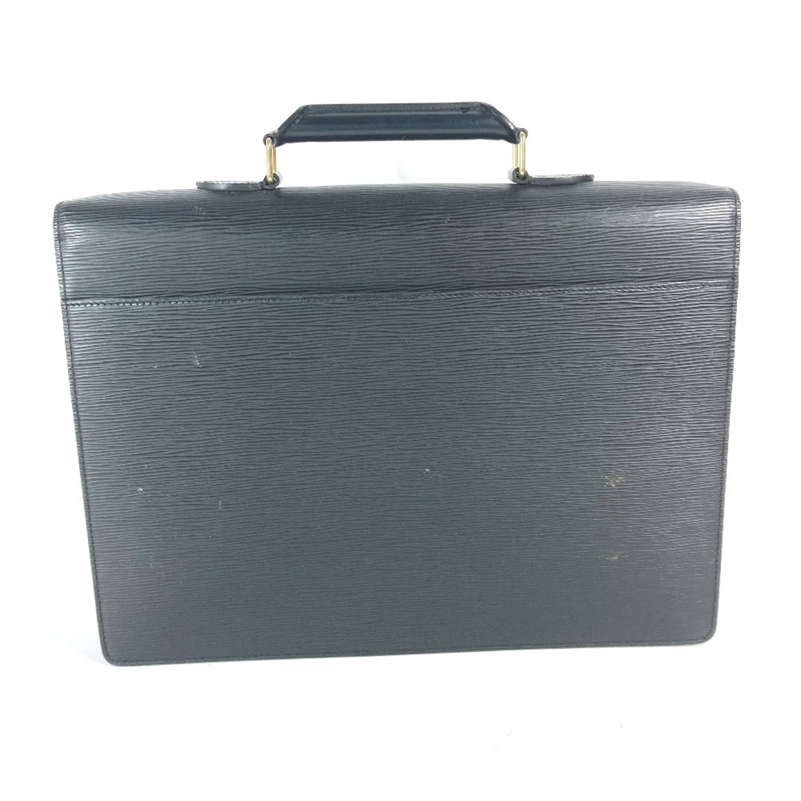 Epi Leather Louis Vuitton Handbag: Epi Leather Louis Vuitton Handbag Epi leather Louis Vuitton Handbag in black, featuring a classic design with clean lines and a timeless silhouette. Made from high-quality Epi leather, this handbag