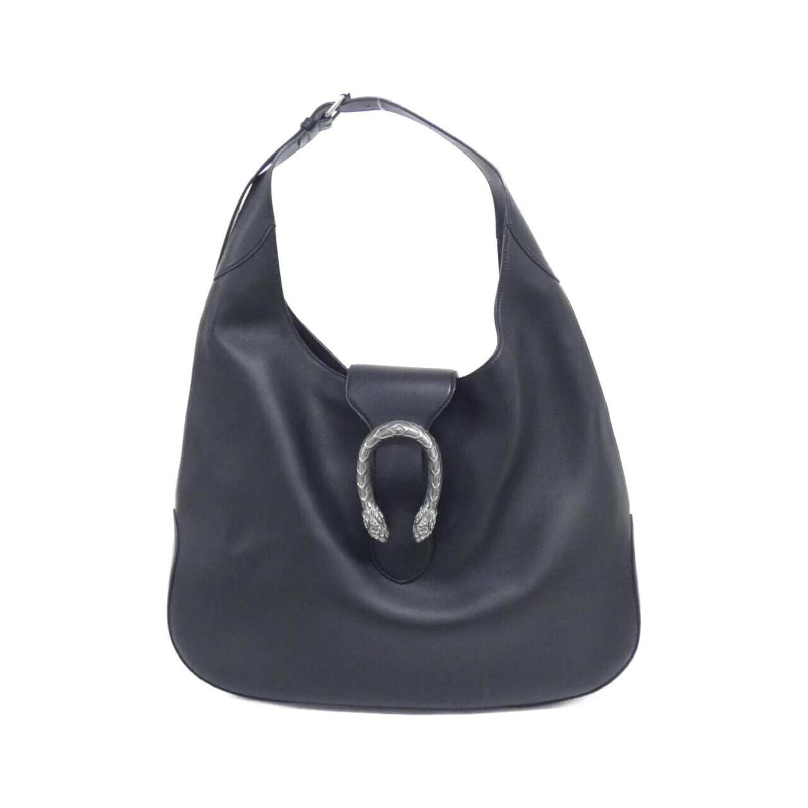 Shoulder Bag Leather: Shoulder Bag Leather The Gucci MPN 453726 Shoulder Bag is a sleek and sophisticated leather accessory, crafted from high-quality black leather with silver hardware. Measuring 36.5cm x 47cm x 7cm, this