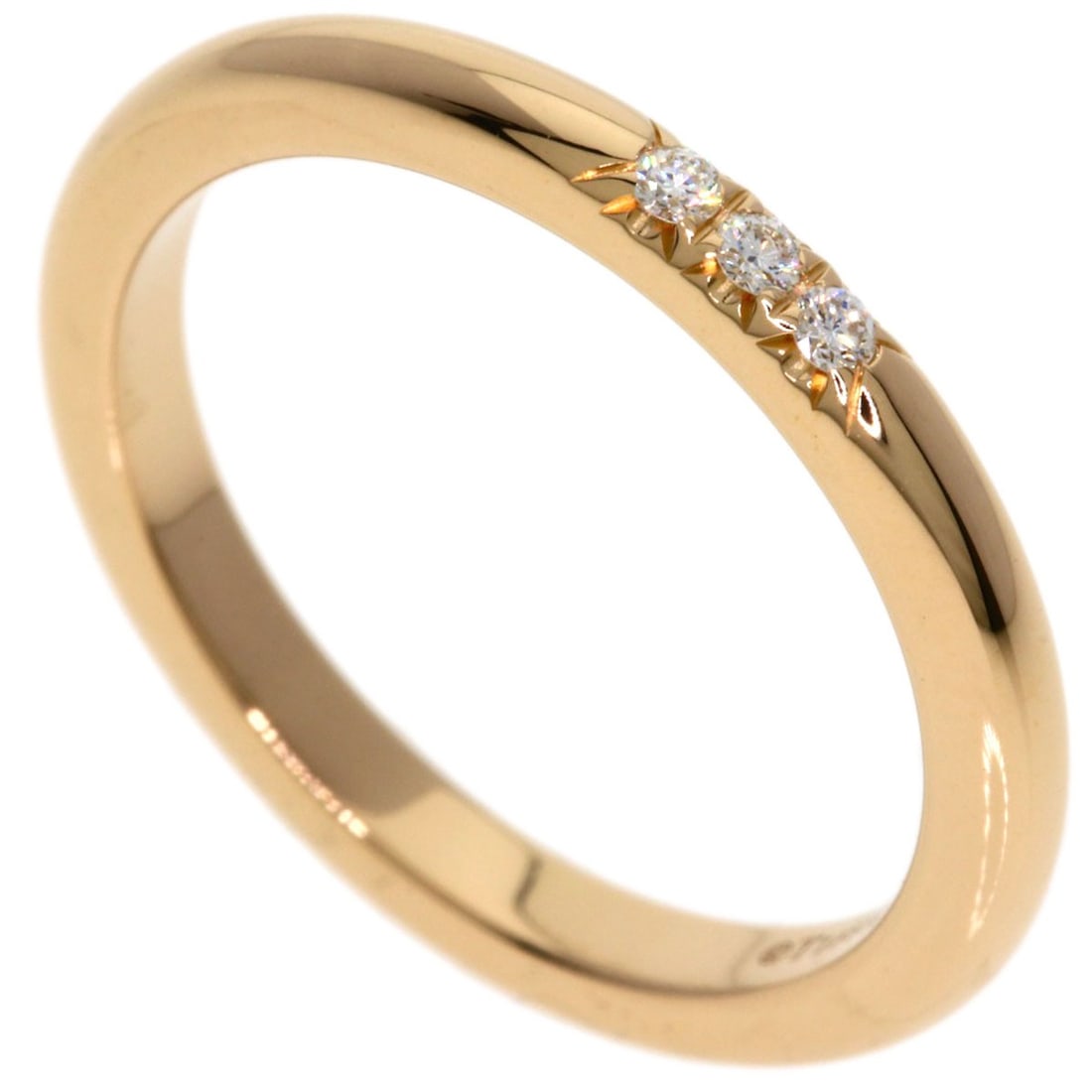 Tiffany&Co Forever 3P Diamond Pink Gold K18: Tiffany&Co Forever 3P Diamond Pink Gold K18 K18 Pink Gold Tiffany&Co Forever 3P Diamond Ring in a stunning gold finish. This 18K pink gold ring features a diamond main stone, set in an open ring