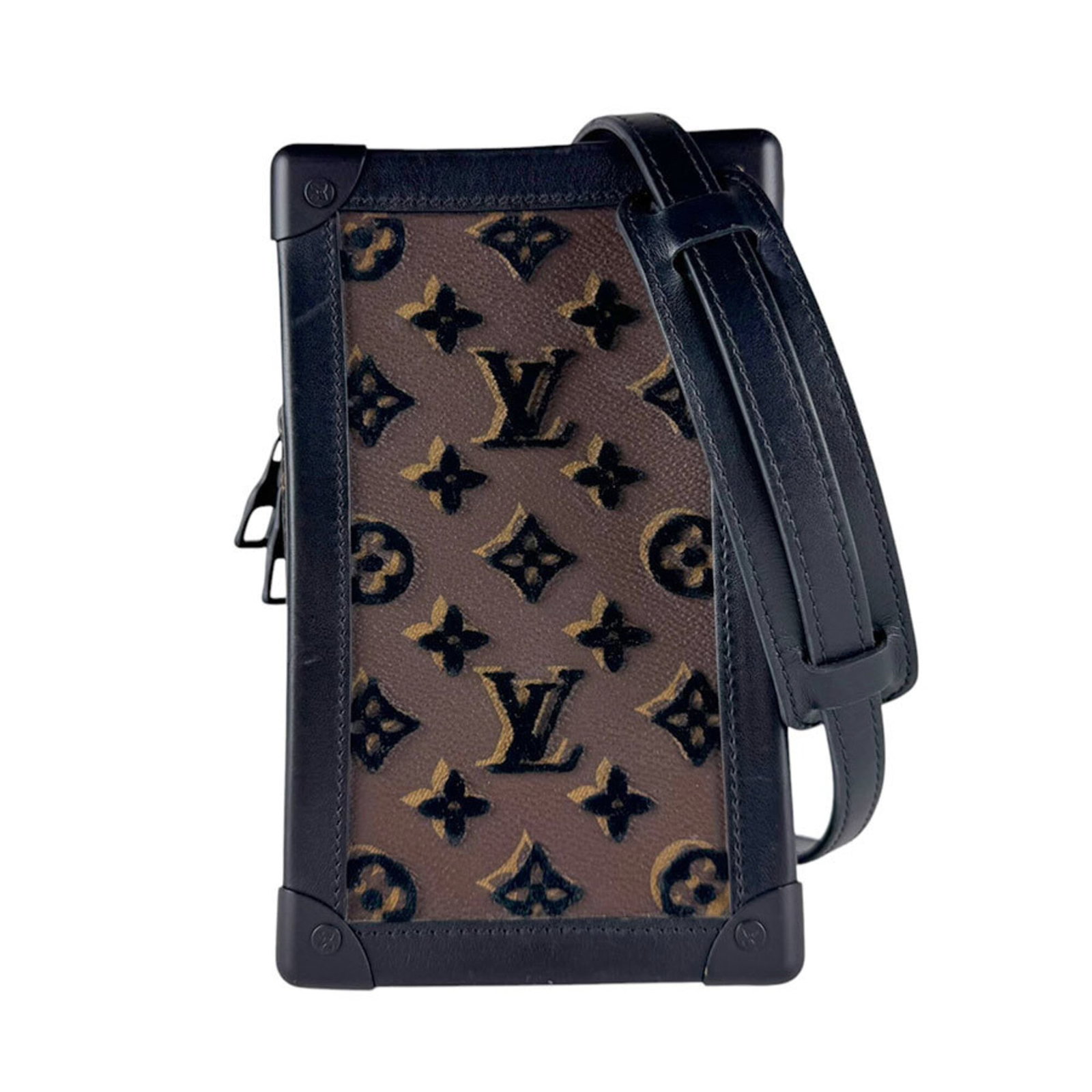 Shoulder Bag by Louis Vuitton: Shoulder Bag by Louis Vuitton Black or Brown Louis Vuitton Shoulder Bag, 20cm x 12cm x 7cm, perfect for everyday carry. This stylish shoulder bag features the iconic Louis Vuitton design and