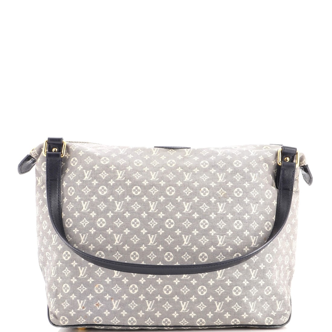 Louis Vuitton Ballade Handbag Monogram Idylle MM: Louis Vuitton Ballade Handbag Monogram Idylle MM Blue Louis Vuitton Ballade Handbag Monogram Idylle MM features a textured exterior with heavy edge wear, scuffs, and stains. The gold hardware adds a t