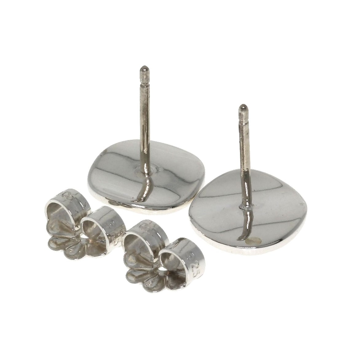 Tiffany Co Notes Silver Earring Round - 3