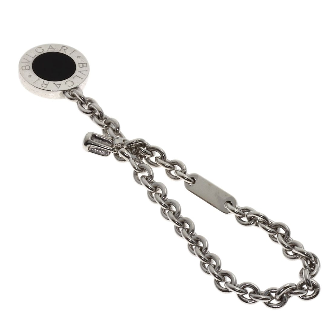Silver Onyx Bvlgari Key Ring - 2