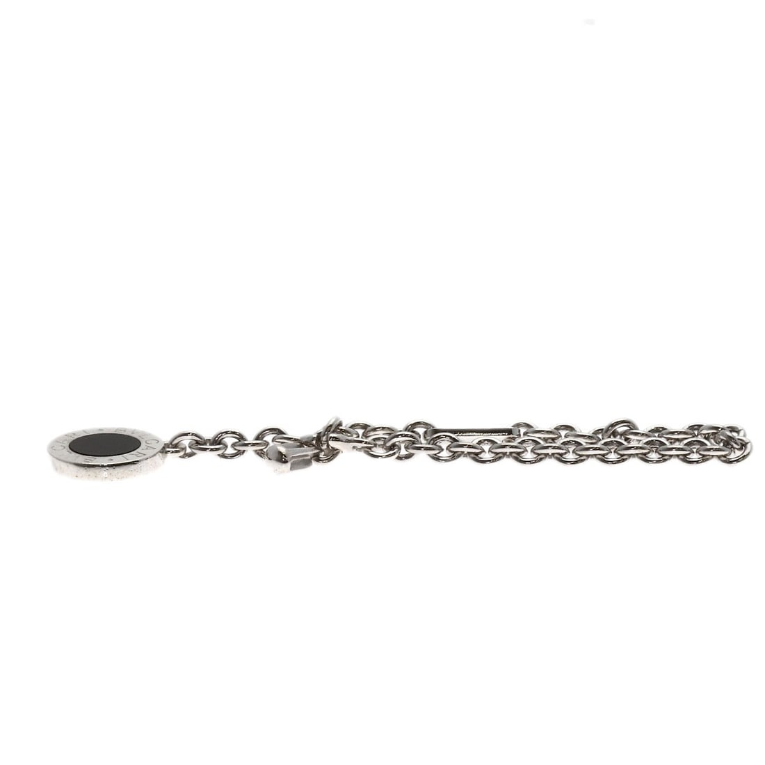 Silver Onyx Bvlgari Key Ring - 3