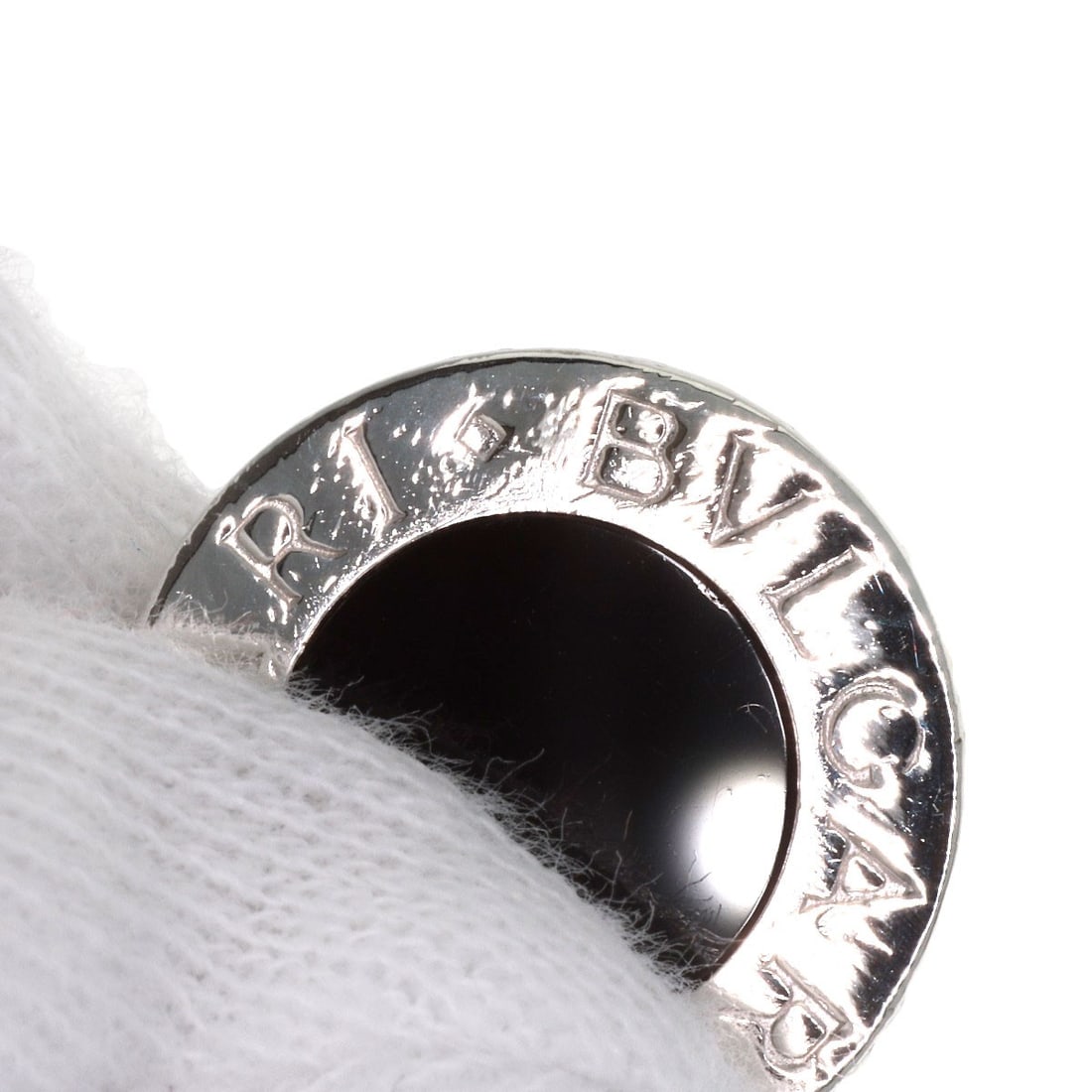 Silver Onyx Bvlgari Key Ring - 6