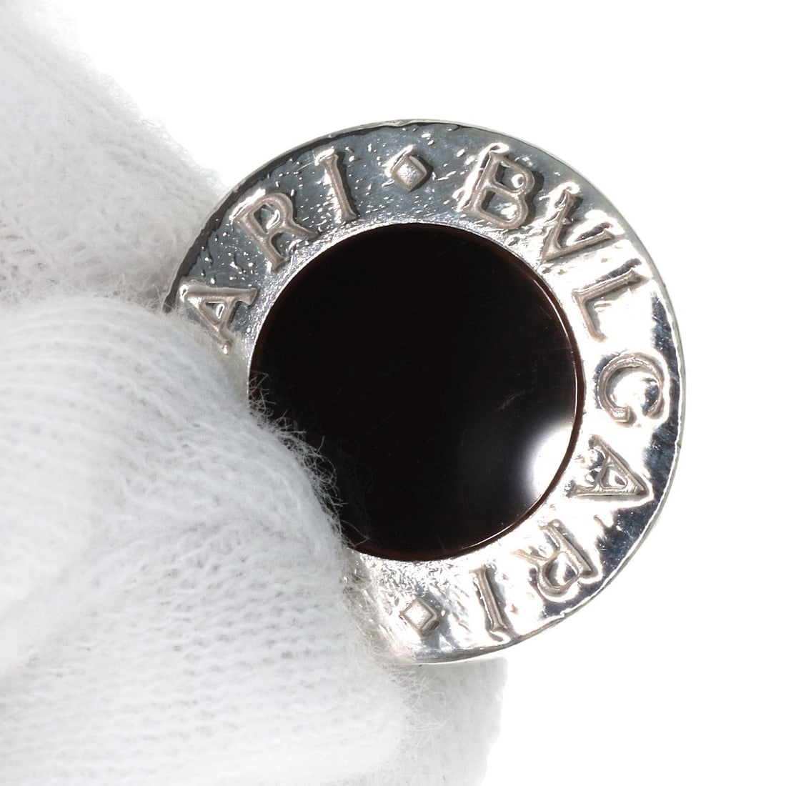 Silver Onyx Bvlgari Key Ring - 7