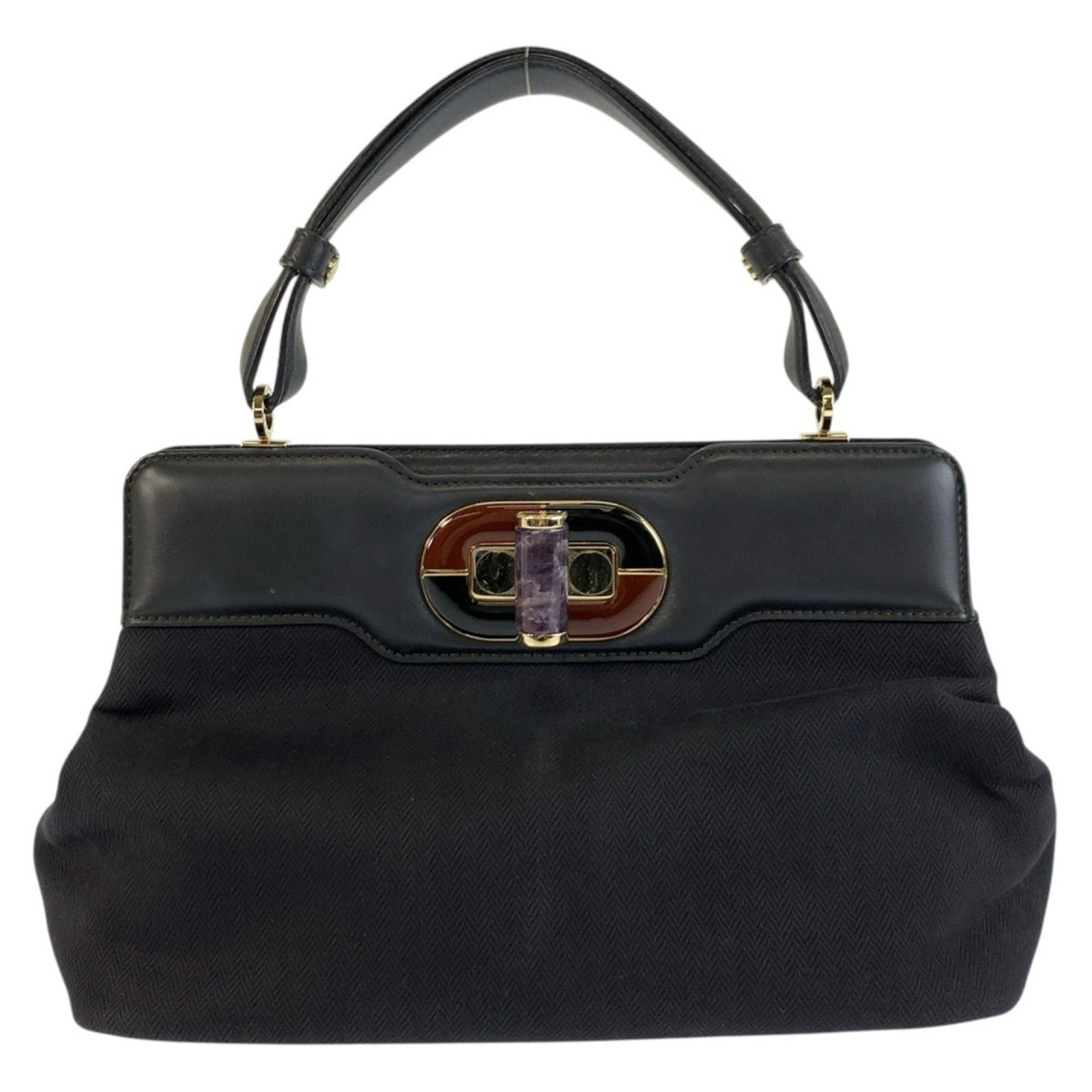 Handbag Leather Bvlgari: Handbag Leather Bvlgari Black leather Bvlgari handbag with dimensions 20cm x 30cm x 14cm. The Italian design showcases a classic style with a sophisticated black leather finish. Item Specifics: