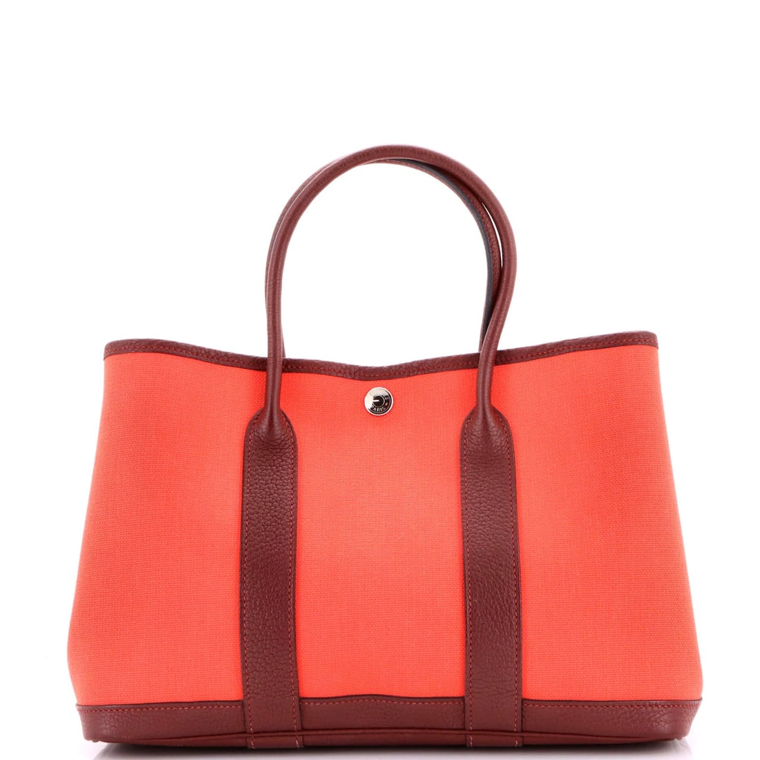 Toile Leather Hermes Garden Party Tote 30: Toile Leather Hermes Garden Party Tote 30 Toile Leather Hermes Garden Party Tote 30 boasts a vibrant pink exterior with a classic canvas interior, perfectly balanced by the timeless charm of Toile de