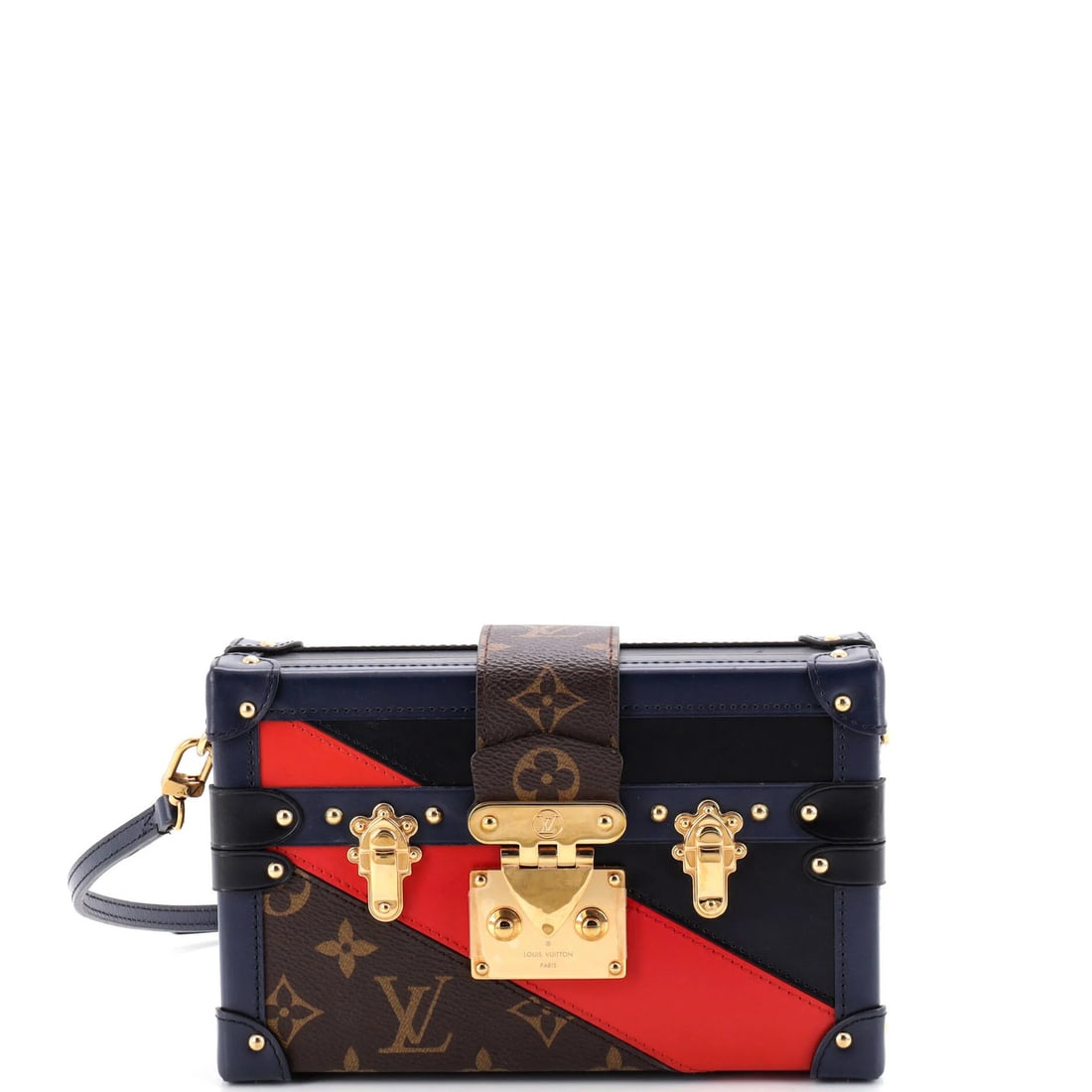 Limited Edition Monogram Canvas Louis Vuitton Petite Malle Handbag: Limited Edition Monogram Canvas Louis Vuitton Petite Malle Handbag Canvas Plain Louis Vuitton Petite Malle Handbag in a unique multicolor monogram pattern, made from high-quality canvas and featuring