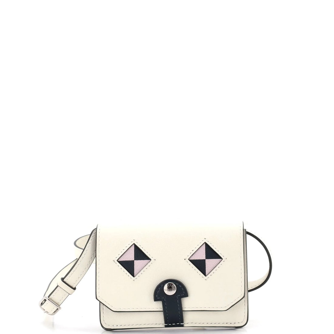 Chevre Mysore Card Holder with Strap Hermes Swift: Chevre Mysore Card Holder with Strap Hermes Swift Neutral-colored leather cross body bag with a strap, featuring a signature and a chevre Mysore exterior design. The bag measures 3" x 4" x 0.5" and