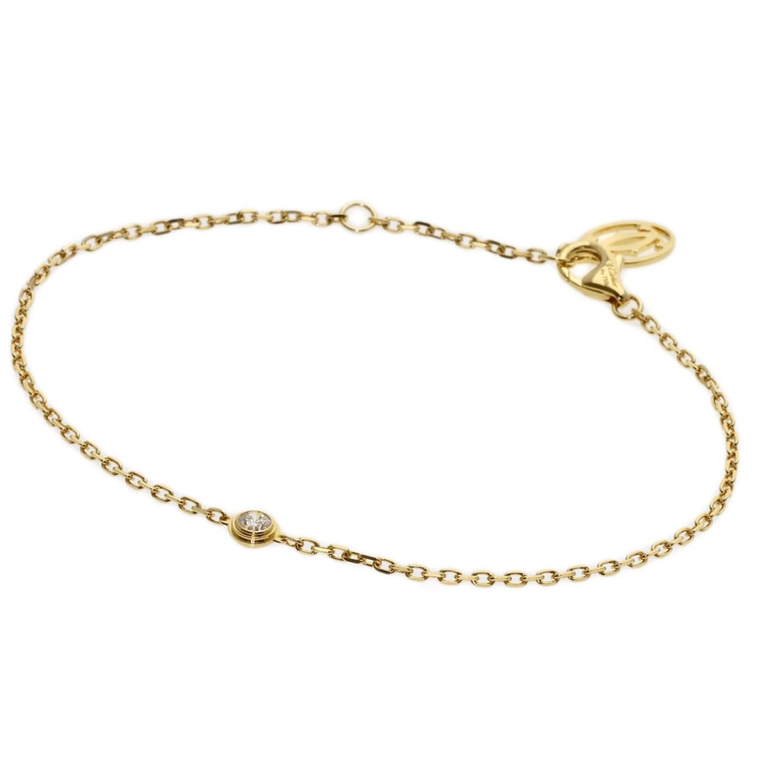Cartier Diamant Lger D'Amour Sm Diamond Bracelet K18 Yellow Gold: Cartier Diamant Lger D'Amour Sm Diamond Bracelet K18 Yellow Gold Cartier Diamant Lger D'Amour Sm Diamond Bracelet K18 Yellow Gold - A stunning 18k yellow gold bracelet adorned with a small diamond, sh