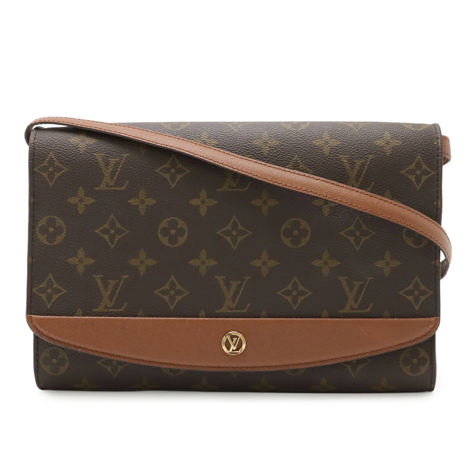 Shoulder Bag Monogram Louis Vuitton Clutch: Shoulder Bag Monogram Louis Vuitton Clutch Monogrammed with distinctive Louis Vuitton flair, this Bordeaux, Brown, Galle, or Monogram-clad shoulder bag clutch boasts a sleek 18cm x 27cm x 3.5cm