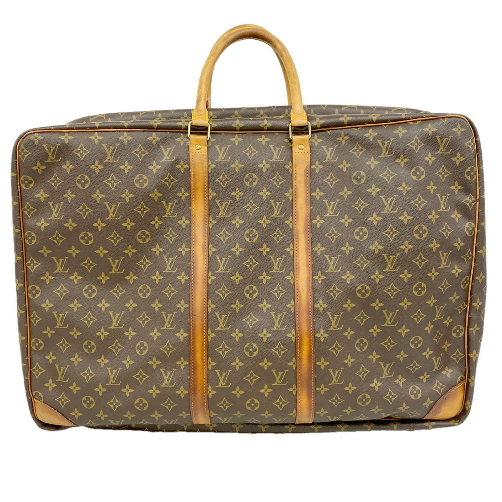 Boston Bag By Louis Vuitton: Boston Bag By Louis Vuitton Brown Louis Vuitton Boston bag with dimensions 47cm x 66cm x 21cm. This iconic bag features the classic monogram pattern and is made of high-quality materials. The bag's