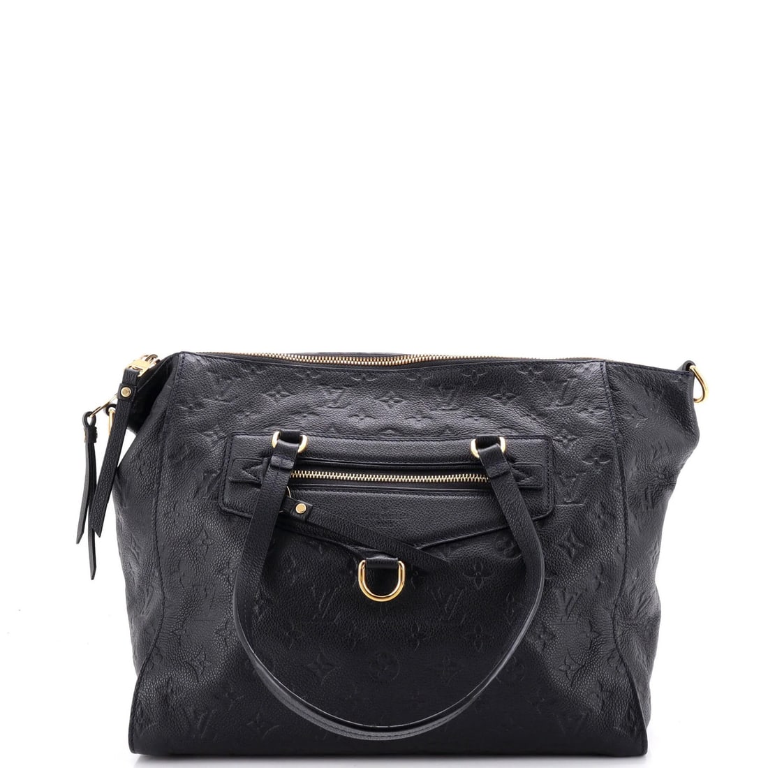 Louis Vuitton Lumineuse Handbag Monogram Empreinte Leather PM: Louis Vuitton Lumineuse Handbag Monogram Empreinte Leather PM Navy Blue Louis Vuitton Lumineuse Handbag Monogram Empreinte Leather PM features a classic tote design with a signature monogram pattern,