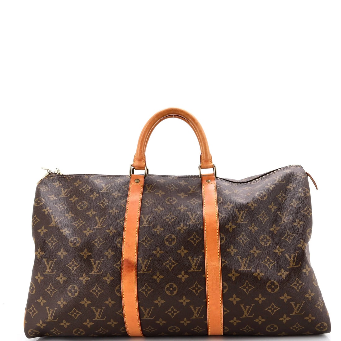 Canvas Monogram Bag Louis Vuitton Keepall 50: Canvas Monogram Bag Louis Vuitton Keepall 50 Canvas Monogram Bag Louis Vuitton Keepall 50 - A Timeless Brown Duffle with Distressed Charm. This Louis Vuitton Keepall 50 bag features a classic brown